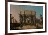 View of the Arch of Constantine with the Colosseum, 1742-1745-Canaletto-Framed Giclee Print