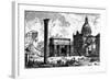 View of the Arch of Septimius Severus and the Church of Santi Luca E Martina, from the 'Views of…-Giovanni Battista Piranesi-Framed Giclee Print