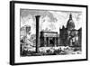 View of the Arch of Septimius Severus and the Church of Santi Luca E Martina, from the 'Views of…-Giovanni Battista Piranesi-Framed Giclee Print