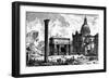 View of the Arch of Septimius Severus and the Church of Santi Luca E Martina, from the 'Views of…-Giovanni Battista Piranesi-Framed Giclee Print