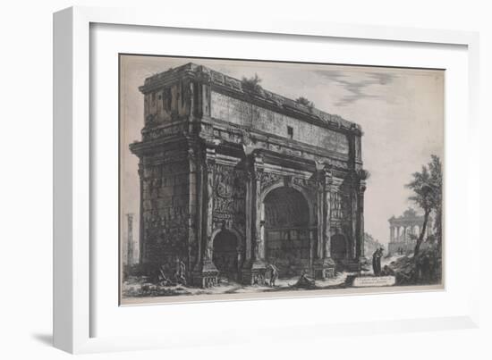 View of the Arch of Septimus Severus, 1772-Giovanni Battista Piranesi-Framed Giclee Print