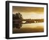 View of the Areco River and the Old Bridge at sunset, San Antonio de Areco, Buenos Aires Province, -Karol Kozlowski-Framed Photographic Print