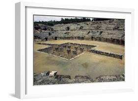 View of the Arena of the Amphitheatre in Italica-null-Framed Giclee Print