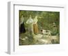 View of the Artist's Garden with His Daughters, 1903-Fritz von Uhde-Framed Giclee Print