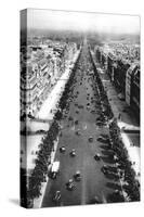 View of the Avenue Des Champs Elysees, Paris, 1931-Ernest Flammarion-Stretched Canvas