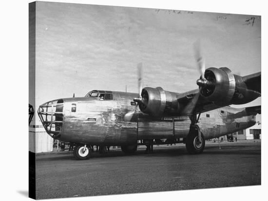 View of the B24 US Army Bomber-Peter Stackpole-Stretched Canvas