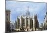 View of the Back of Milan Cathedral from Views of Milan and Its Environs-null-Mounted Giclee Print