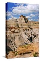 View of the Badlands and Hoodoos in Dinosaur Provincial Park, Alberta, Canada-elenathewise-Stretched Canvas