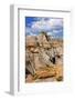 View of the Badlands and Hoodoos in Dinosaur Provincial Park, Alberta, Canada-elenathewise-Framed Photographic Print