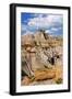 View of the Badlands and Hoodoos in Dinosaur Provincial Park, Alberta, Canada-elenathewise-Framed Photographic Print