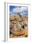 View of the Badlands and Hoodoos in Dinosaur Provincial Park, Alberta, Canada-elenathewise-Framed Photographic Print