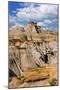 View of the Badlands and Hoodoos in Dinosaur Provincial Park, Alberta, Canada-elenathewise-Mounted Photographic Print