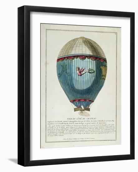 View of the Balloon used by Francois Pilatre de Rozier-null-Framed Giclee Print