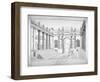 View of the Bank of England from Lothbury Court, City of London, 1827-T Kearnan-Framed Giclee Print