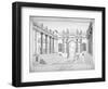 View of the Bank of England from Lothbury Court, City of London, 1827-T Kearnan-Framed Giclee Print