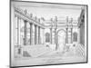 View of the Bank of England from Lothbury Court, City of London, 1827-T Kearnan-Mounted Giclee Print