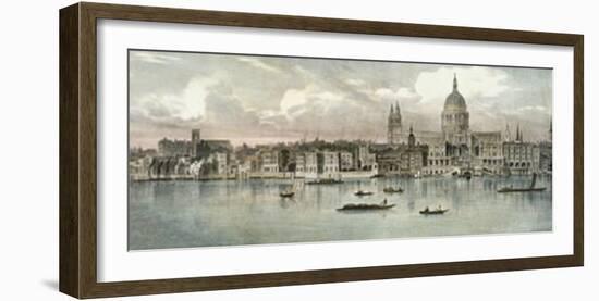 View of the Bank of the Thames I-T^ Baynes-Framed Art Print