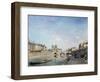 View of the Banks of the Seine and Notre Dame Cathedral in Paris by Johan Barthold Jongkind-null-Framed Giclee Print