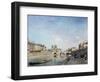 View of the Banks of the Seine and Notre Dame Cathedral in Paris by Johan Barthold Jongkind-null-Framed Giclee Print