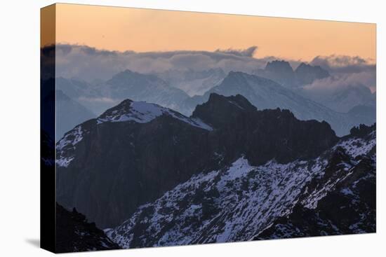 View of the Barbaren Rothorn at Lenzerheide-Armin Mathis-Stretched Canvas