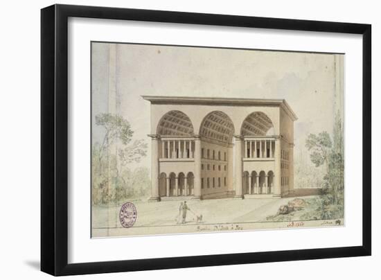 View of the Barriere D'Italie Tollgate-Nicolas Ledoux-Framed Giclee Print