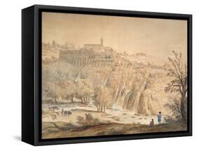 View of the Basilian Monastery at Grottaferrata, Rome-Gaspar van Wittel-Framed Stretched Canvas