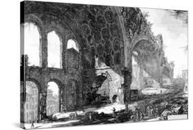 View of the Basilica of Maxentius and Constantine, from the 'Views of Rome' Series, C.1760-Giovanni Battista Piranesi-Stretched Canvas