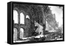 View of the Basilica of Maxentius and Constantine, from the 'Views of Rome' Series, C.1760-Giovanni Battista Piranesi-Framed Stretched Canvas