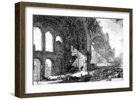 View of the Basilica of Maxentius and Constantine, from the 'Views of Rome' Series, C.1760-Giovanni Battista Piranesi-Framed Giclee Print