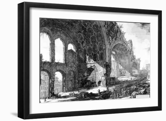 View of the Basilica of Maxentius and Constantine, from the 'Views of Rome' Series, C.1760-Giovanni Battista Piranesi-Framed Giclee Print