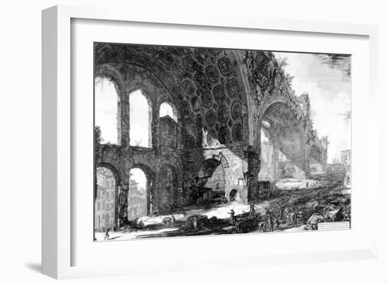 View of the Basilica of Maxentius and Constantine, from the 'Views of Rome' Series, C.1760-Giovanni Battista Piranesi-Framed Giclee Print