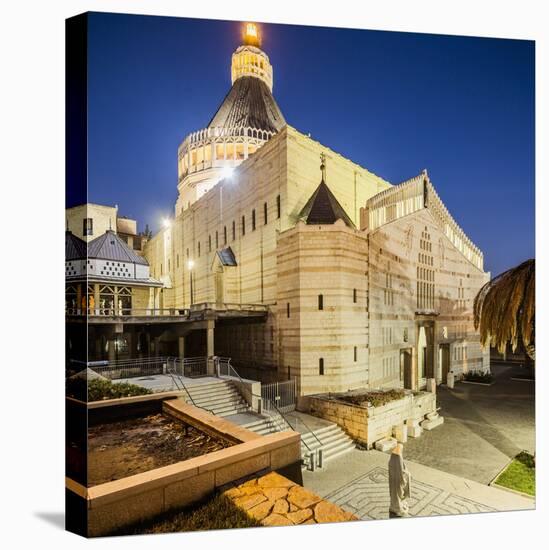 View of the Basilica of the Annunciation at Twilight-Massimo Borchi-Stretched Canvas