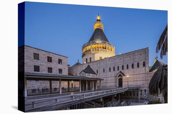 View of the Basilica of the Annunciation at Twilight-Massimo Borchi-Stretched Canvas