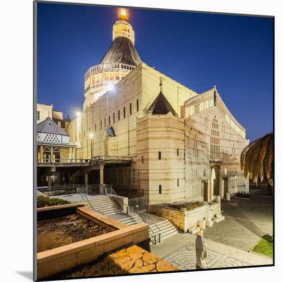 View of the Basilica of the Annunciation at Twilight-Massimo Borchi-Mounted Photographic Print