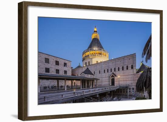 View of the Basilica of the Annunciation at Twilight-Massimo Borchi-Framed Photographic Print