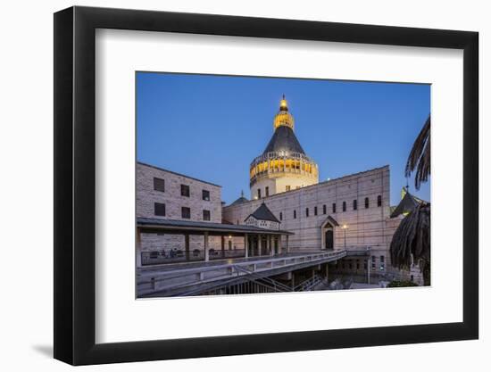 View of the Basilica of the Annunciation at Twilight-Massimo Borchi-Framed Photographic Print