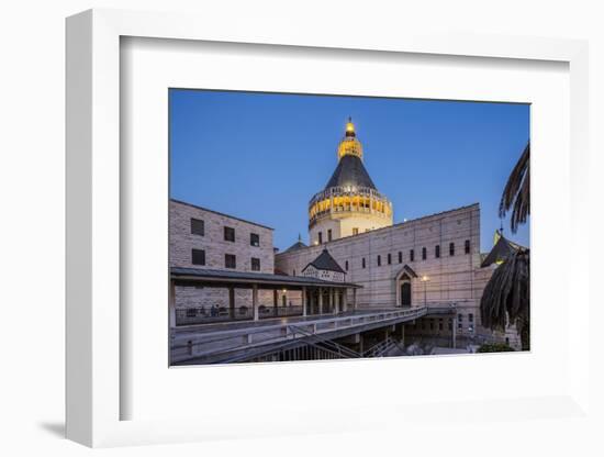 View of the Basilica of the Annunciation at Twilight-Massimo Borchi-Framed Photographic Print