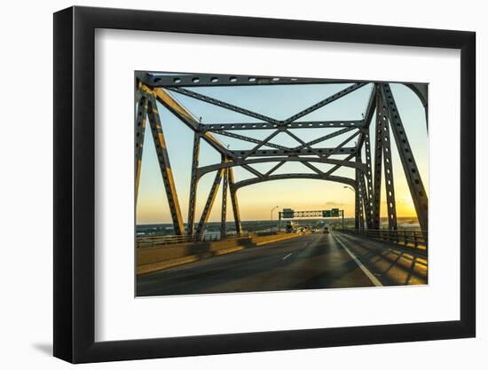 View of the Baton Rouge Bridge on Interstate Ten over the Mississippi River in Louisiana.-Jorg Hackemann-Framed Photographic Print