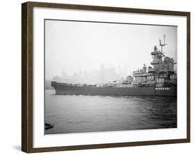 View of the Battleship USS Missouri-null-Framed Photographic Print