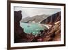 View of the Bay and the Beautiful Red Beach-Olga Gavrilova-Framed Photographic Print