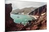 View of the Bay and the Beautiful Red Beach-Olga Gavrilova-Mounted Photographic Print