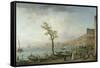 View of the Bay of Naples, 1748-Claude Joseph Vernet-Framed Stretched Canvas