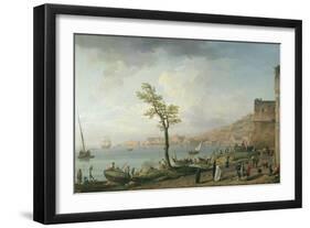 View of the Bay of Naples, 1748-Claude Joseph Vernet-Framed Giclee Print