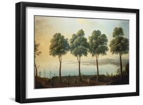 View of the Bay of Naples and the City from the Slopes of Vesuvius-Antonio Mancini-Framed Giclee Print