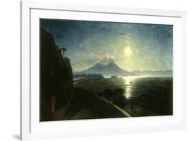 View of the Bay of Naples with the Castel del'Ovo as seen from Posillipo, 1892-Ivan Konstantinovich Aivazovsky-Framed Giclee Print