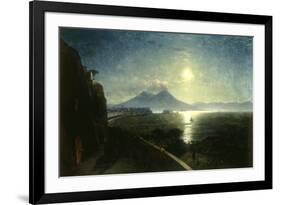 View of the Bay of Naples with the Castel del'Ovo as seen from Posillipo, 1892-Ivan Konstantinovich Aivazovsky-Framed Giclee Print