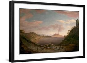 View of the Bay of Naples with Vesuvius in the Distance, C.1776 (Oil on Canvas)-William Marlow-Framed Giclee Print