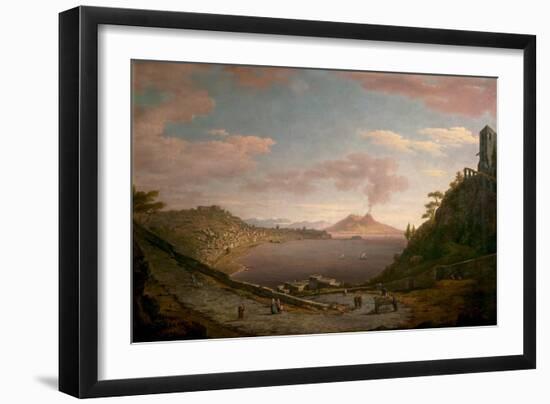 View of the Bay of Naples with Vesuvius in the Distance, C.1776 (Oil on Canvas)-William Marlow-Framed Giclee Print