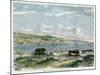 View of the Bay of Valparaiso, Chili, C1880-null-Mounted Giclee Print