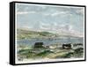 View of the Bay of Valparaiso, Chili, C1880-null-Framed Stretched Canvas